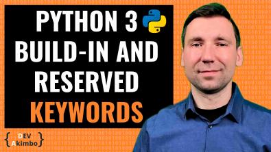 Python 3 Build in and Reserved Keywords